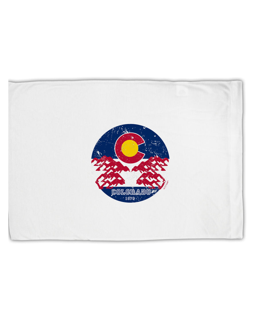 TooLoud Grunge Colorado Rocky Mountain Bighorn Sheep Flag Standard Size Polyester Pillow Case-Pillow Case-TooLoud-Davson Sales
