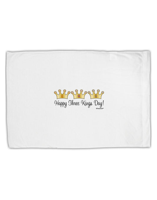 Happy Three Kings Day - 3 Crowns Standard Size Polyester Pillow Case by TooLoud-Pillow Case-TooLoud-White-Davson Sales