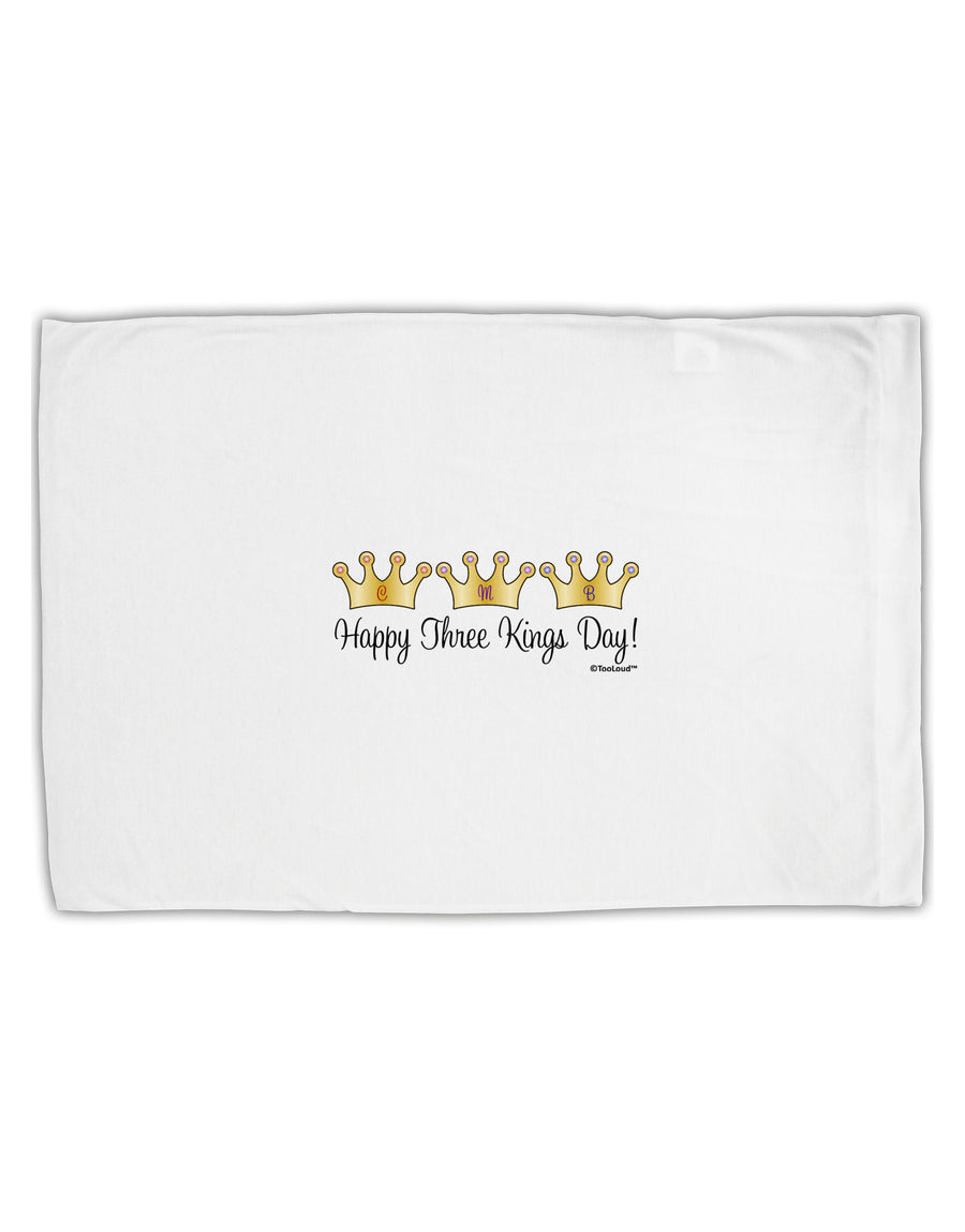 Happy Three Kings Day - 3 Crowns Standard Size Polyester Pillow Case by TooLoud-Pillow Case-TooLoud-White-Davson Sales