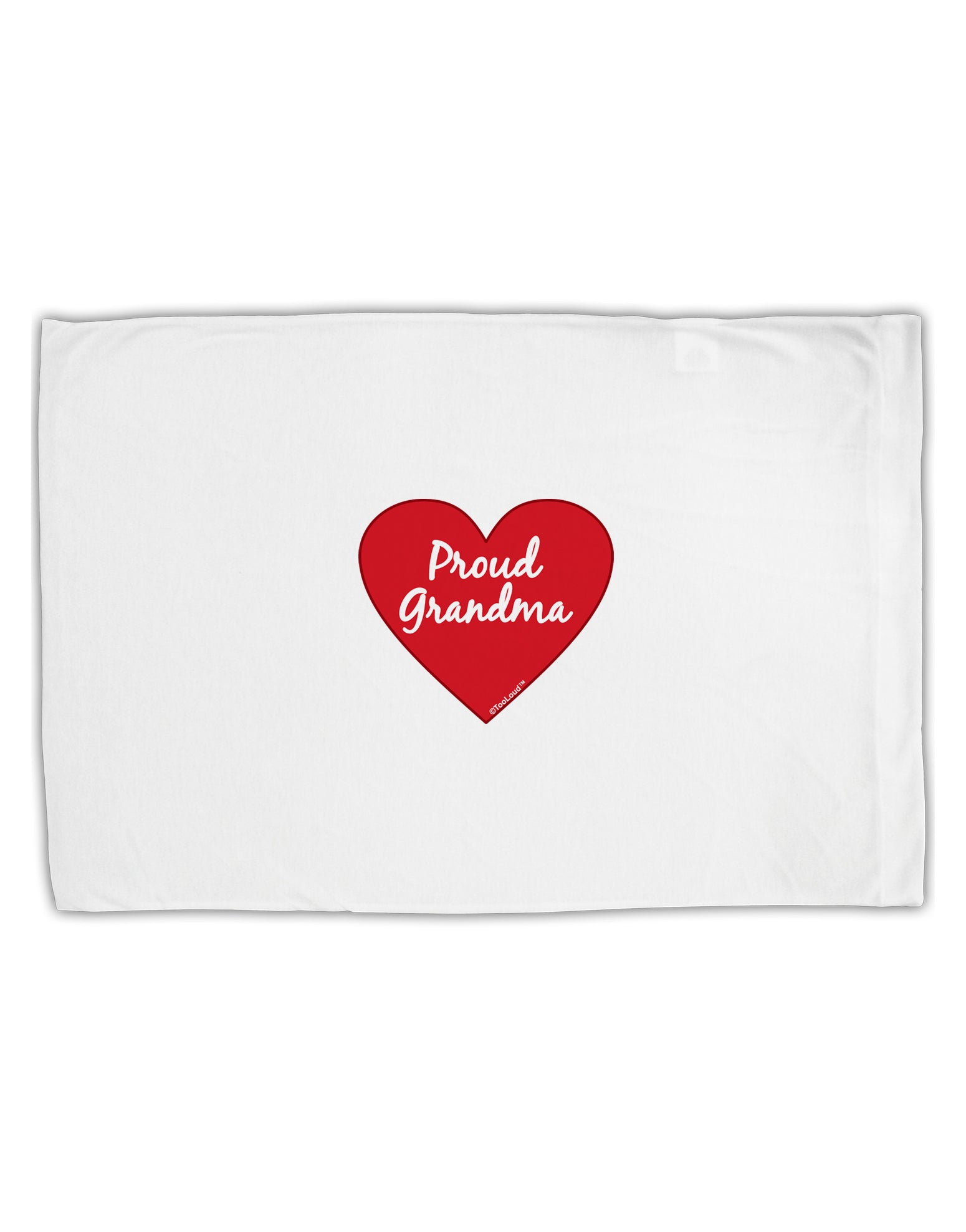 Proud Grandma Heart Standard Size Polyester Pillow Case by TooLoud-Pillow Case-TooLoud-White-Davson Sales
