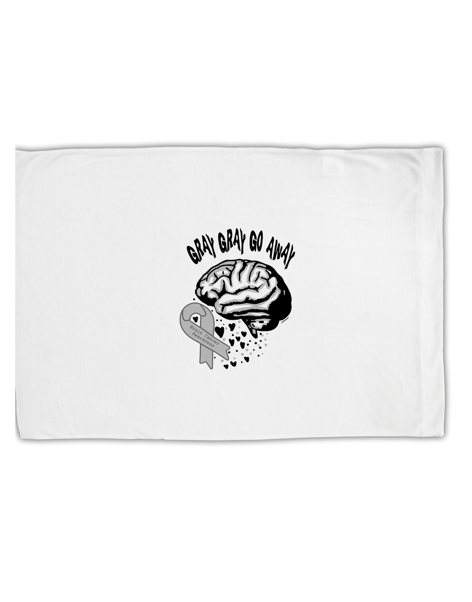 TooLoud Gray Gray Go Away Standard Size Polyester Pillow Case-Pillow Case-TooLoud-Davson Sales