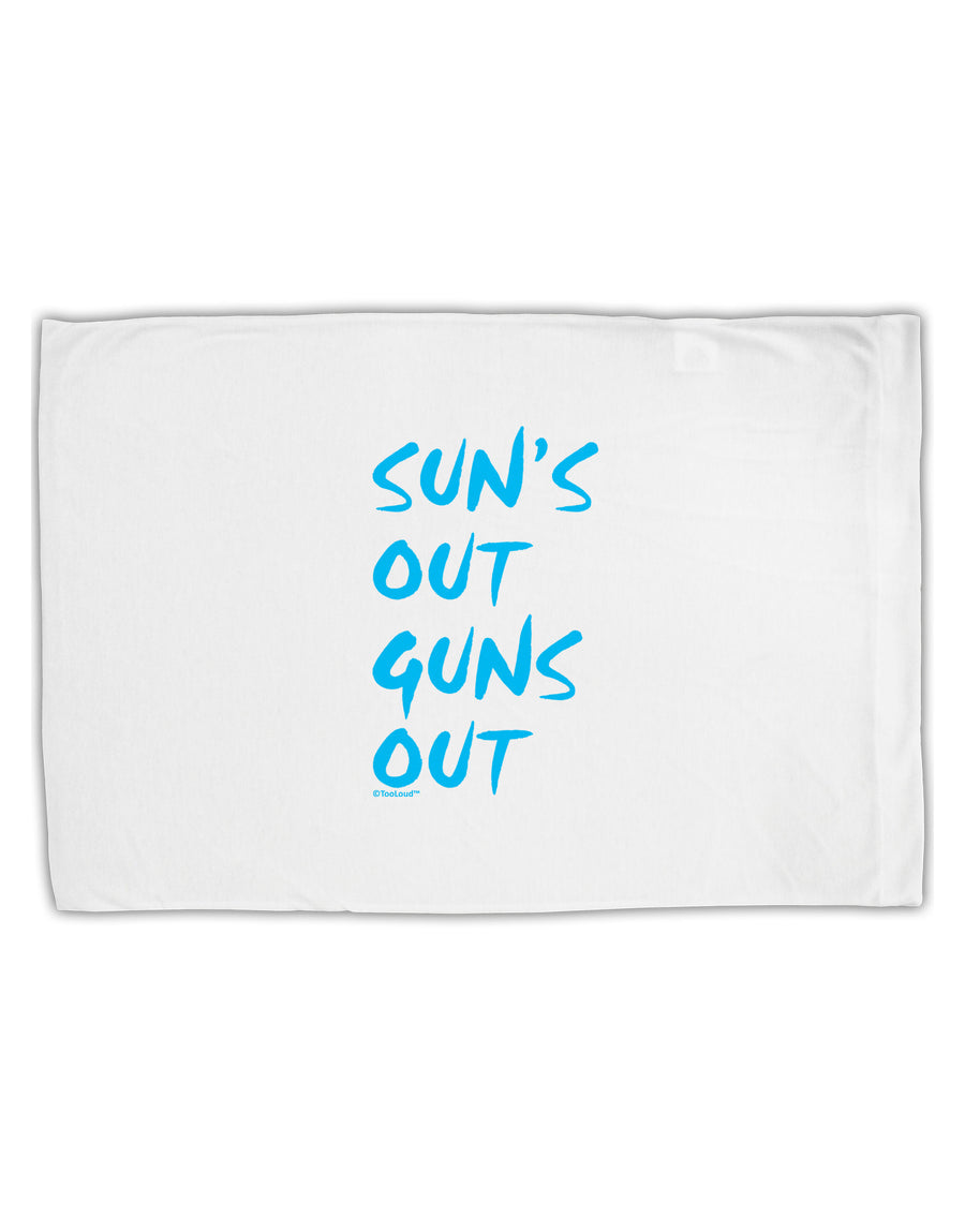 Suns Out Guns Out - Blue Standard Size Polyester Pillow Case-Pillow Case-TooLoud-White-Davson Sales