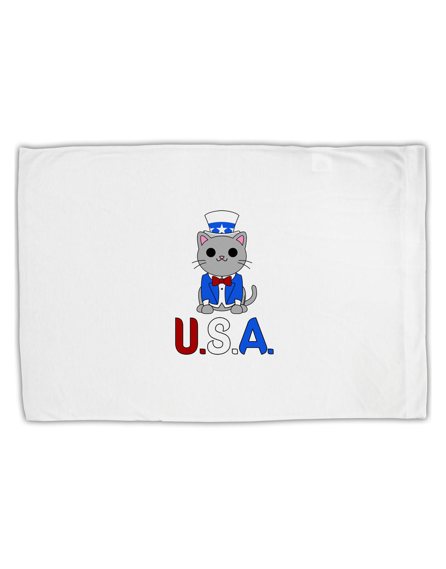 Patriotic Cat - USA Standard Size Polyester Pillow Case by TooLoud-Pillow Case-TooLoud-White-Davson Sales