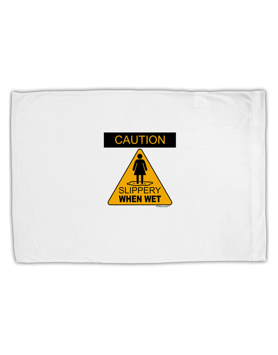 Slippery When Wet Standard Size Polyester Pillow Case-Pillow Case-TooLoud-White-Davson Sales