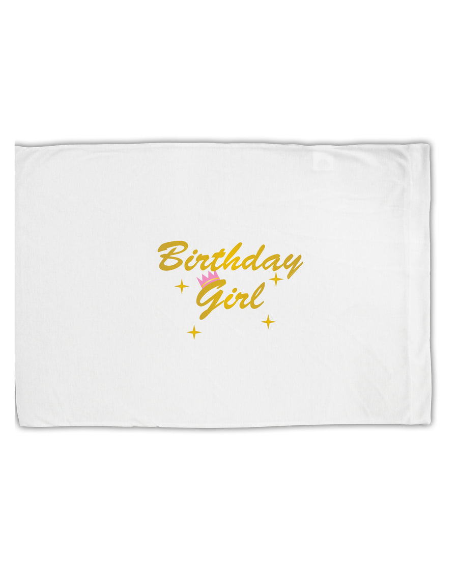 Birthday Girl Text Standard Size Polyester Pillow Case by TooLoud-TooLoud-White-Davson Sales