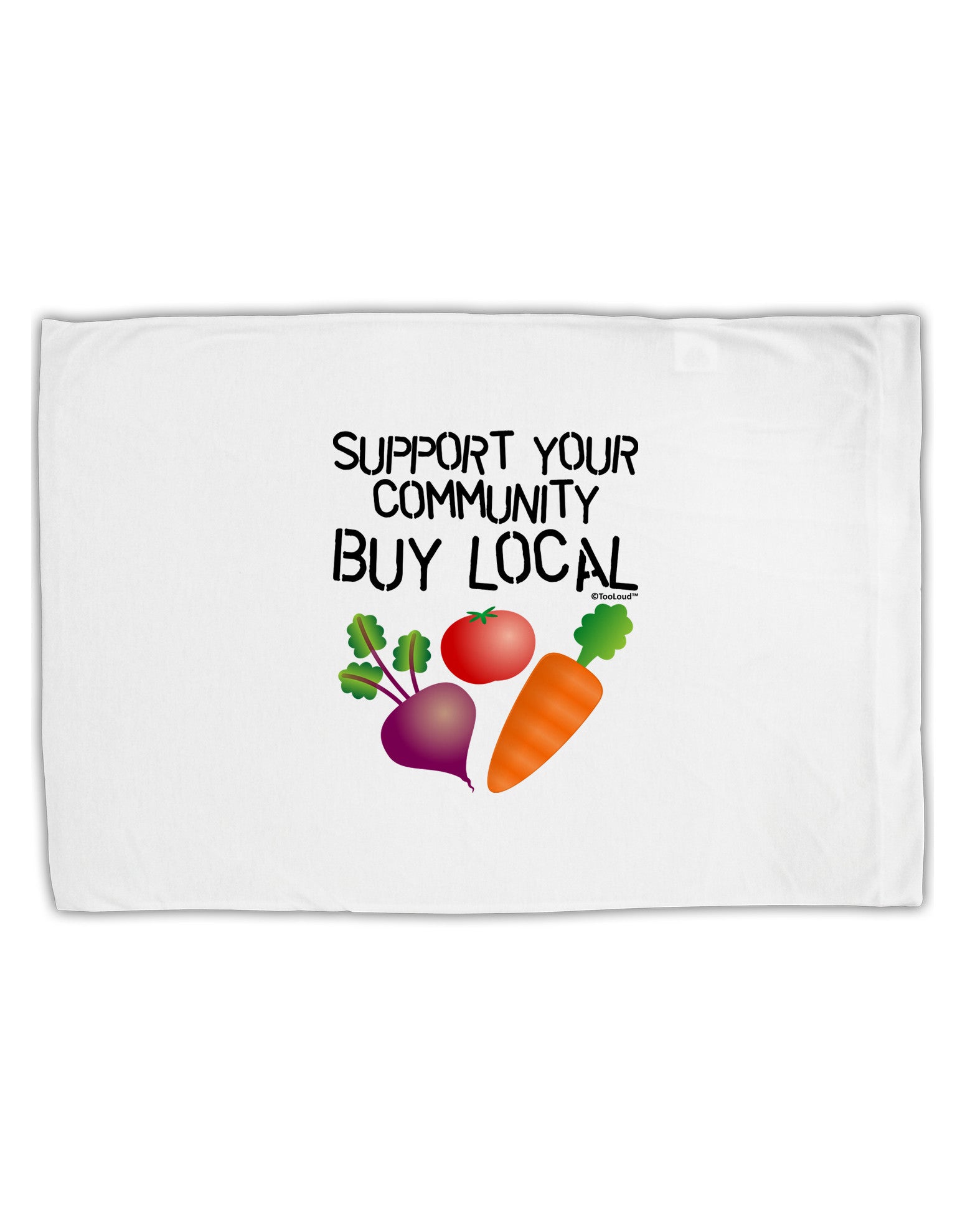Support Your Community - Buy Local Standard Size Polyester Pillow Case-Pillow Case-TooLoud-White-Davson Sales