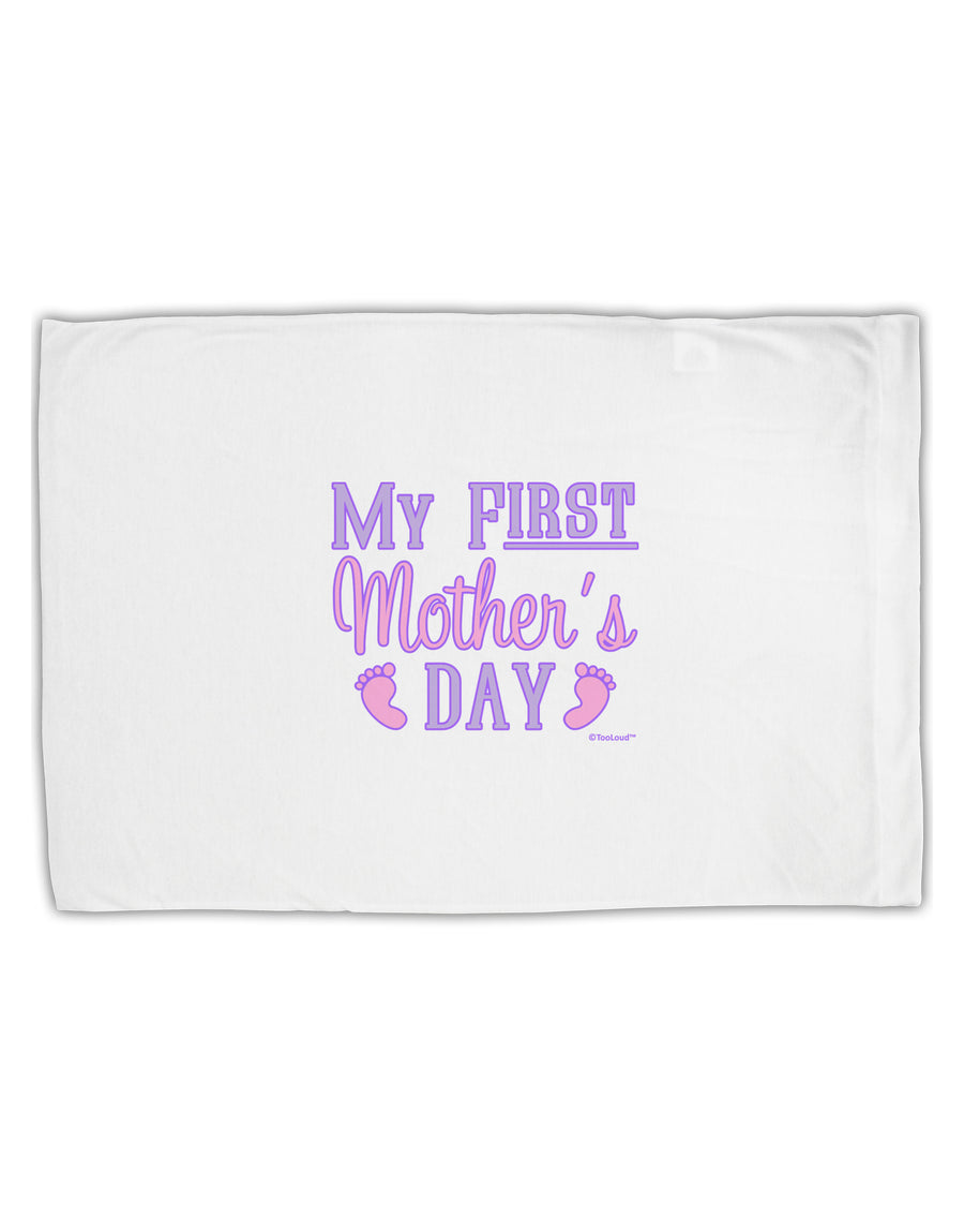 My First Mother's Day - Baby Feet - Pink Standard Size Polyester Pillow Case by TooLoud-Pillow Case-TooLoud-White-Davson Sales