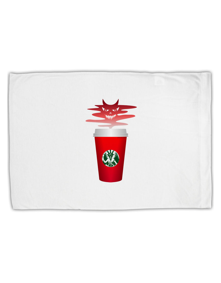 Red Cup Satan Coffee Standard Size Polyester Pillow Case by TooLoud-TooLoud-White-Davson Sales