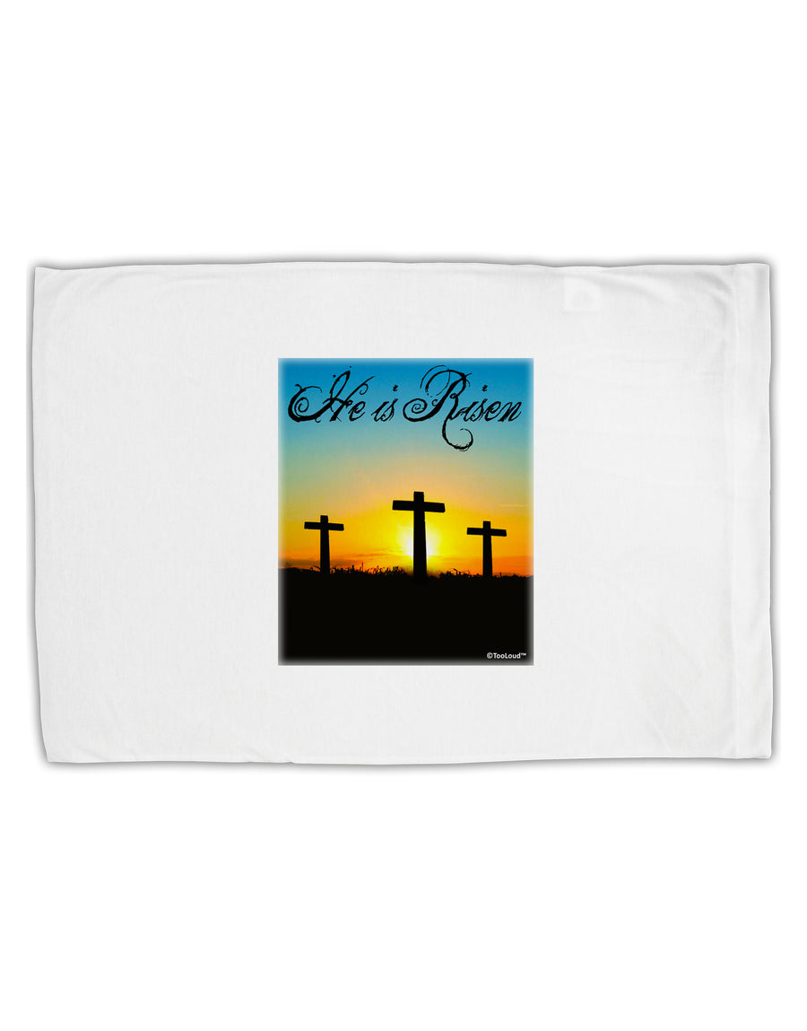 Three Crosses Sunrise - He Is Risen Standard Size Polyester Pillow Case by TooLoud-Pillow Case-TooLoud-White-Davson Sales