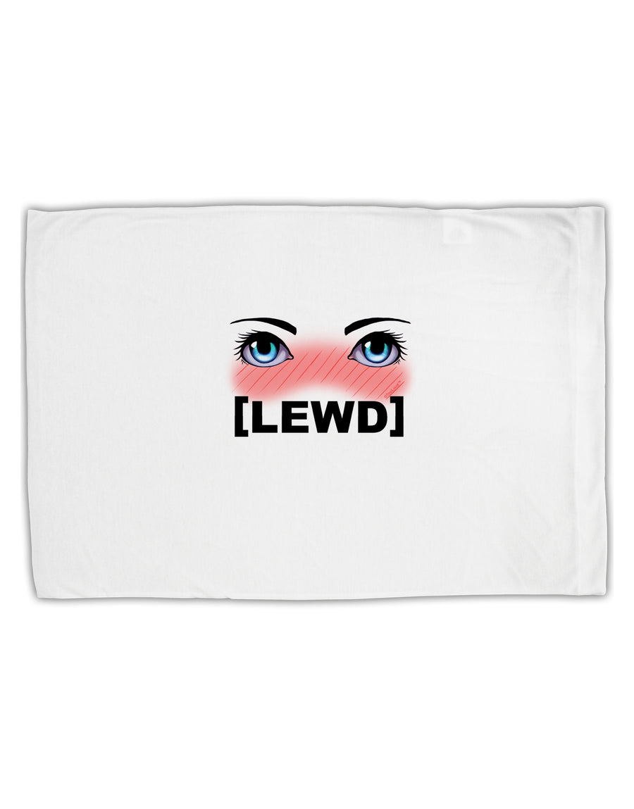 Blushing Anime Eyes Lewd Standard Size Polyester Pillow Case by TooLoud-Pillow Case-TooLoud-White-Davson Sales