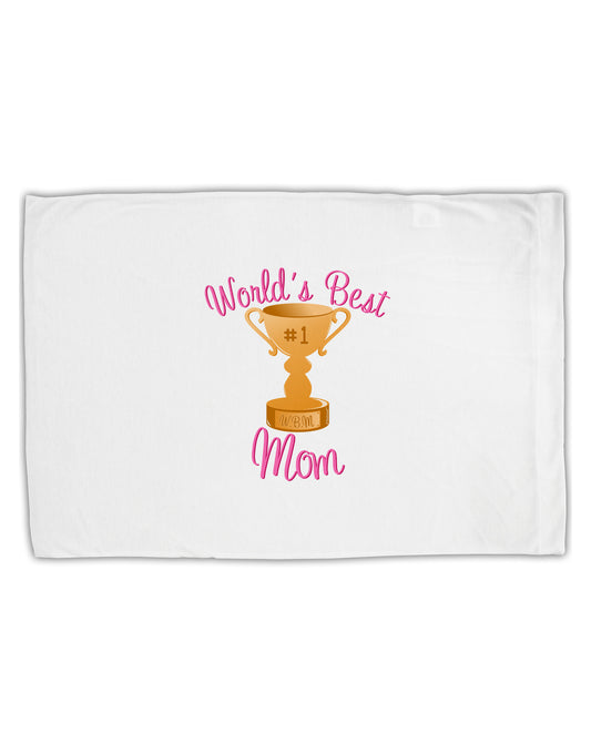 World's Best Mom - Number One Trophy Standard Size Polyester Pillow Case by TooLoud-Pillow Case-TooLoud-White-Davson Sales