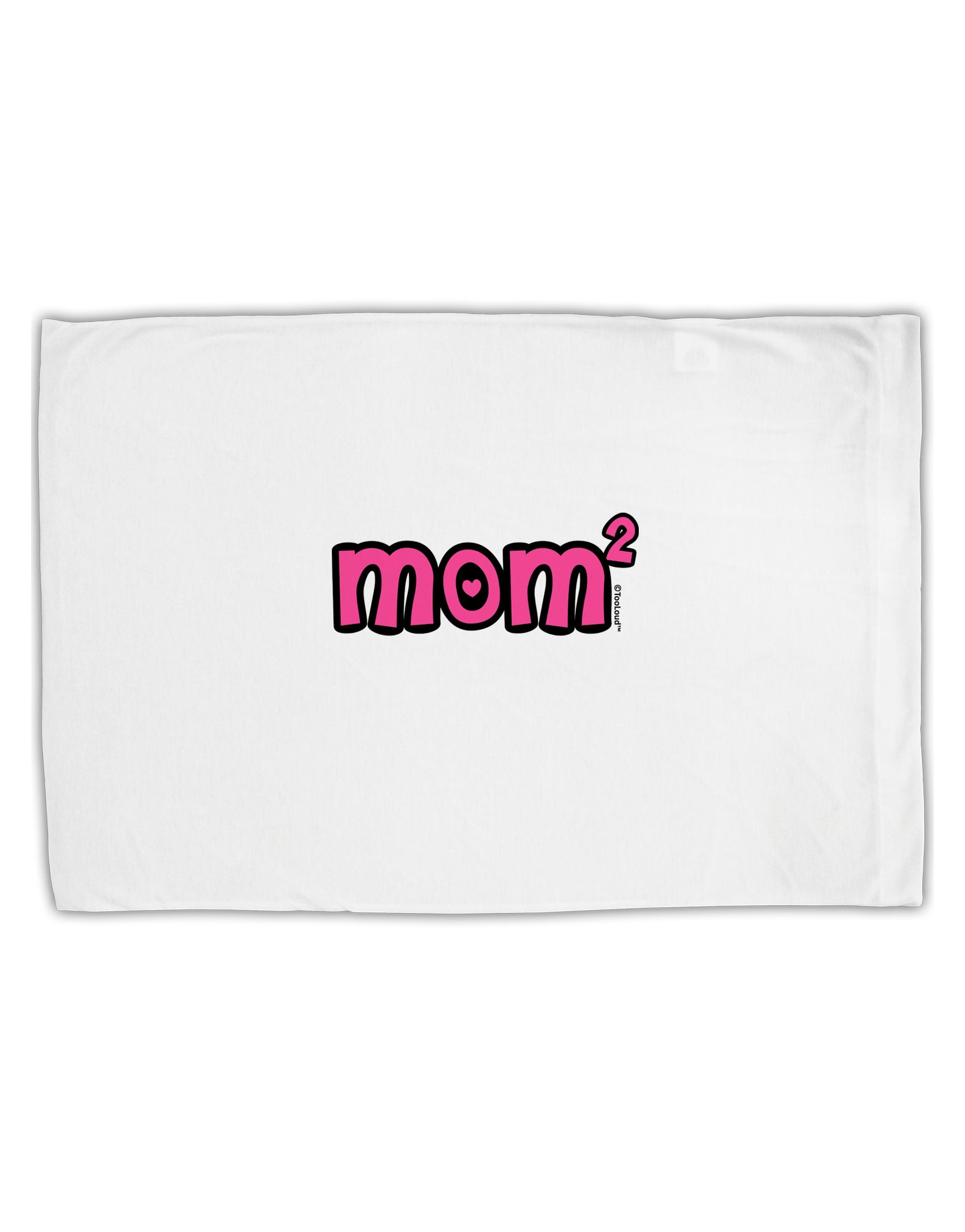 Mom Squared - Cute Mom of Two Design Standard Size Polyester Pillow Case by TooLoud-Pillow Case-TooLoud-White-Davson Sales