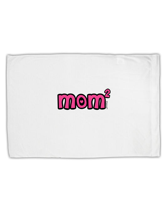 Mom Squared - Cute Mom of Two Design Standard Size Polyester Pillow Case by TooLoud-Pillow Case-TooLoud-White-Davson Sales