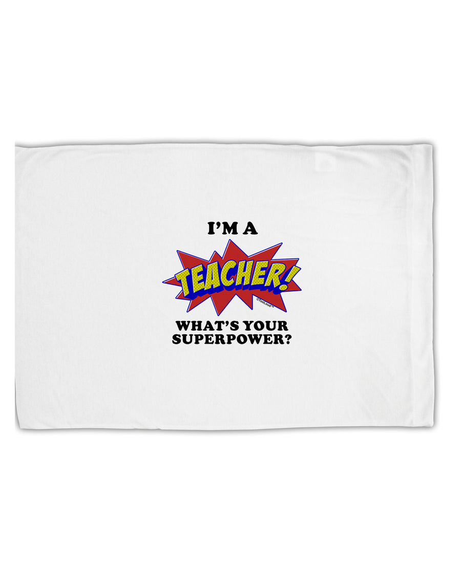 Teacher - Superpower Standard Size Polyester Pillow Case-Pillow Case-TooLoud-White-Davson Sales