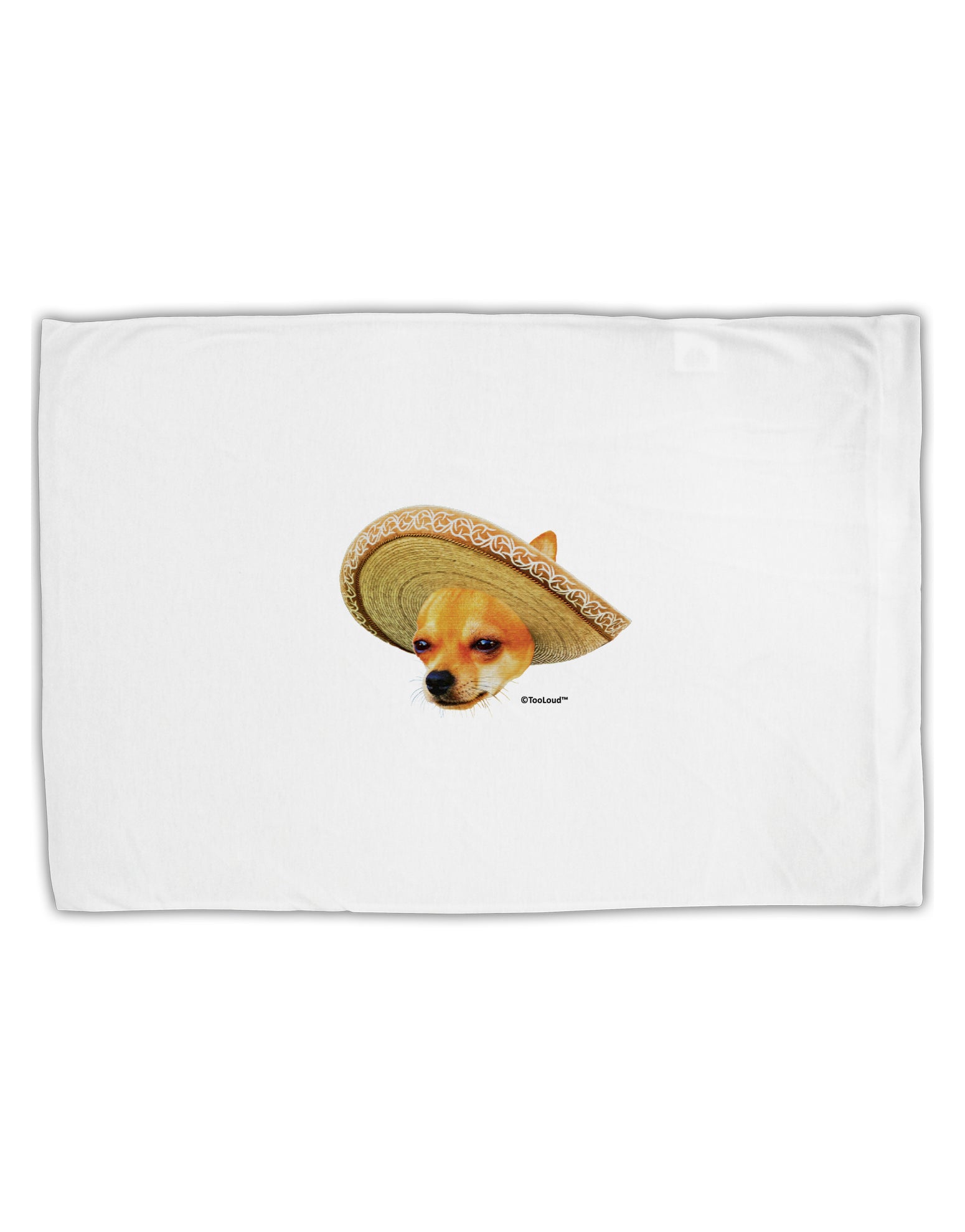 Chihuahua Dog with Sombrero - Patchwork Design Standard Size Polyester Pillow Case by TooLoud-Pillow Case-TooLoud-White-Davson Sales