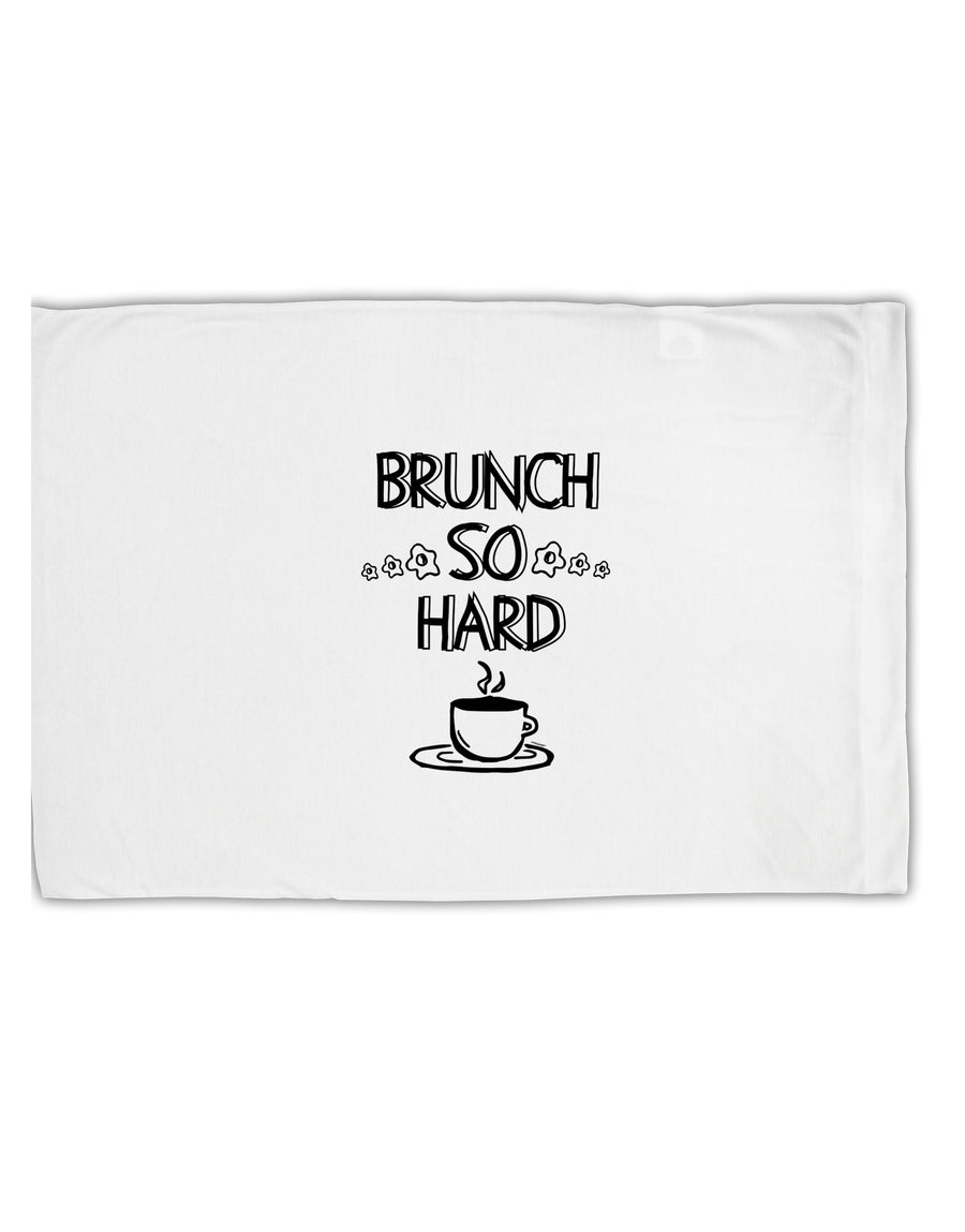TooLoud Brunch So Hard Eggs and Coffee Standard Size Polyester Pillow Case-Pillow Case-TooLoud-Davson Sales