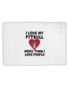 Love Pitbull More Than People Standard Size Polyester Pillow Case by TooLoud-Pillow Case-TooLoud-White-Davson Sales