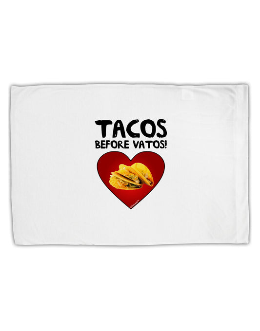 Tacos before Vatos Standard Size Polyester Pillow Case by TooLoud-Pillow Case-TooLoud-White-Davson Sales