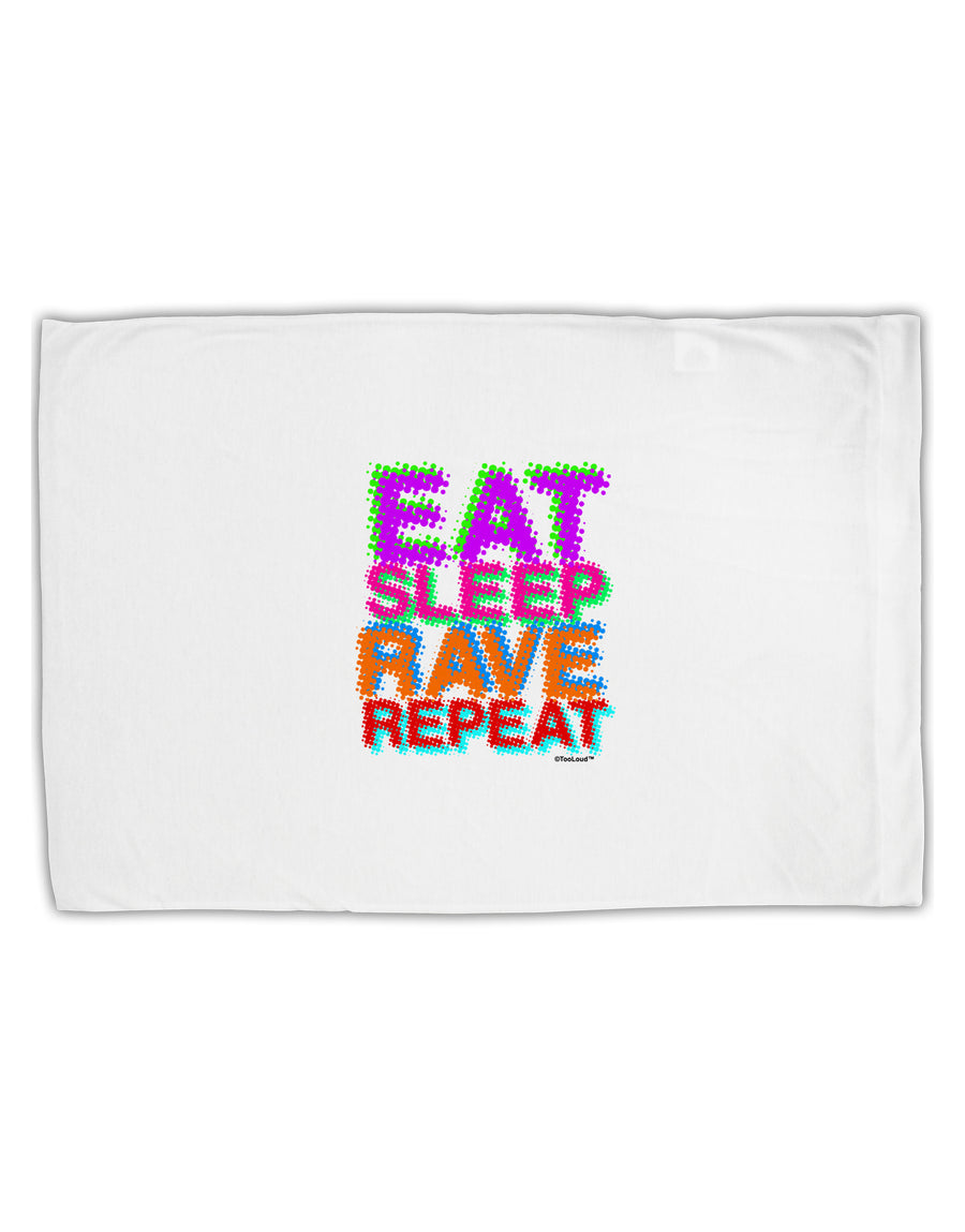 Eat Sleep Rave Repeat Color Standard Size Polyester Pillow Case by TooLoud-Pillow Case-TooLoud-White-Davson Sales