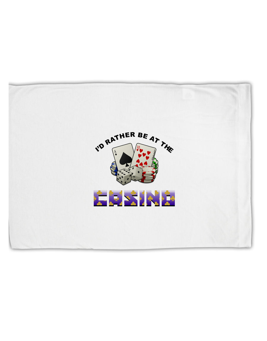 I'd Rather Be At The Casino Funny Standard Size Polyester Pillow Case by TooLoud-Pillowcases & Shams-TooLoud-White-Davson Sales