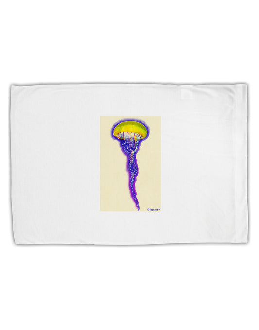 Jellyfish Outlined in Purple Watercolor Standard Size Polyester Pillow Case-Pillow Case-TooLoud-White-Davson Sales