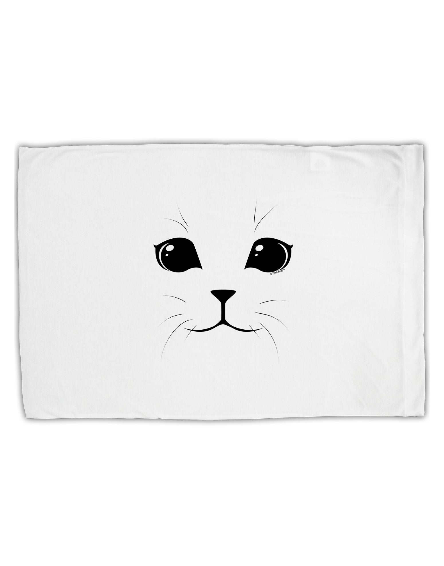 Cute Cat Face Standard Size Polyester Pillow Case by TooLoud-Pillow Case-TooLoud-White-Davson Sales