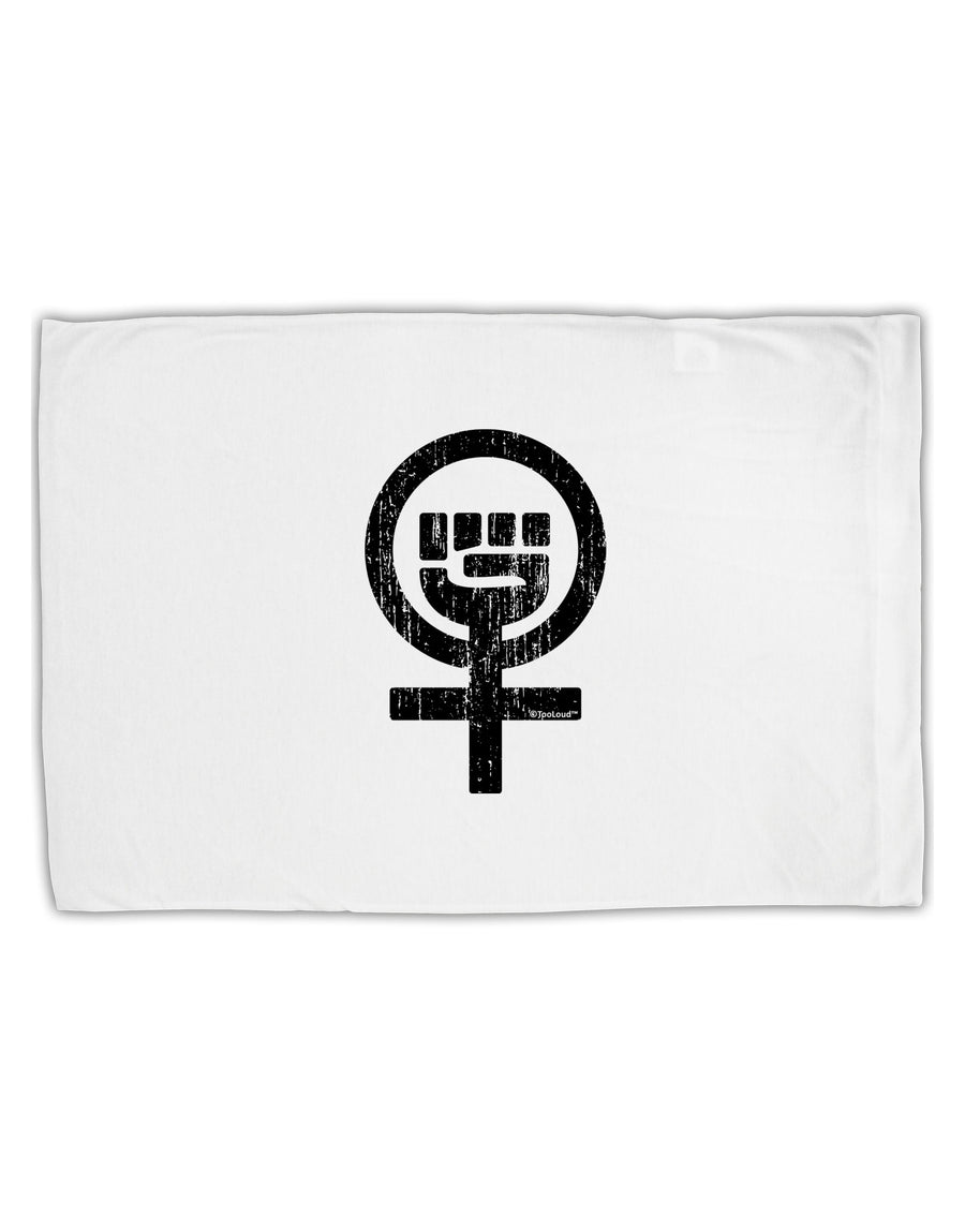 Distressed Feminism Symbol Standard Size Polyester Pillow Case-Pillow Case-TooLoud-White-Davson Sales