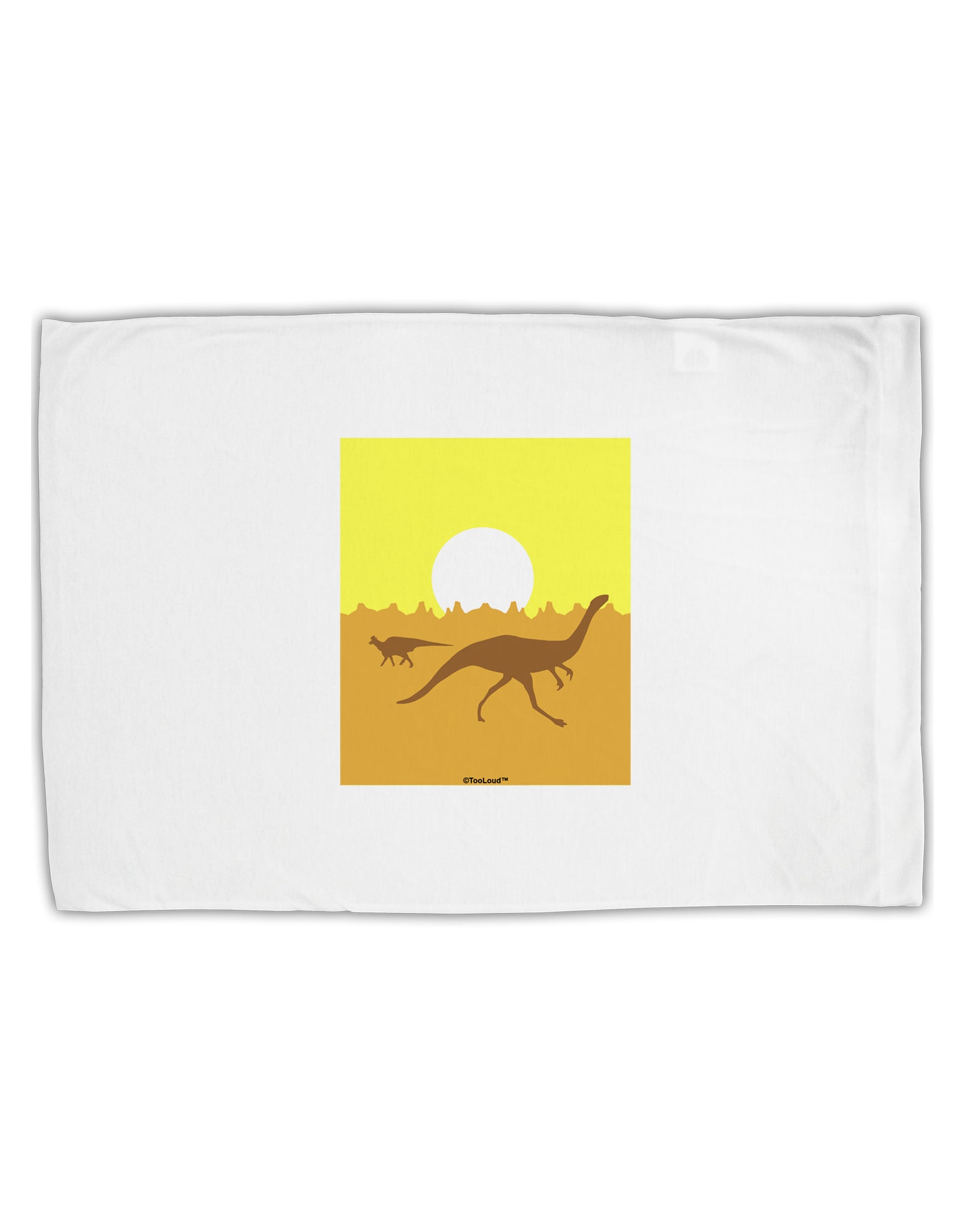 Jurassic Dinosaur Sunrise Standard Size Polyester Pillow Case by TooLoud-Pillow Case-TooLoud-White-Davson Sales