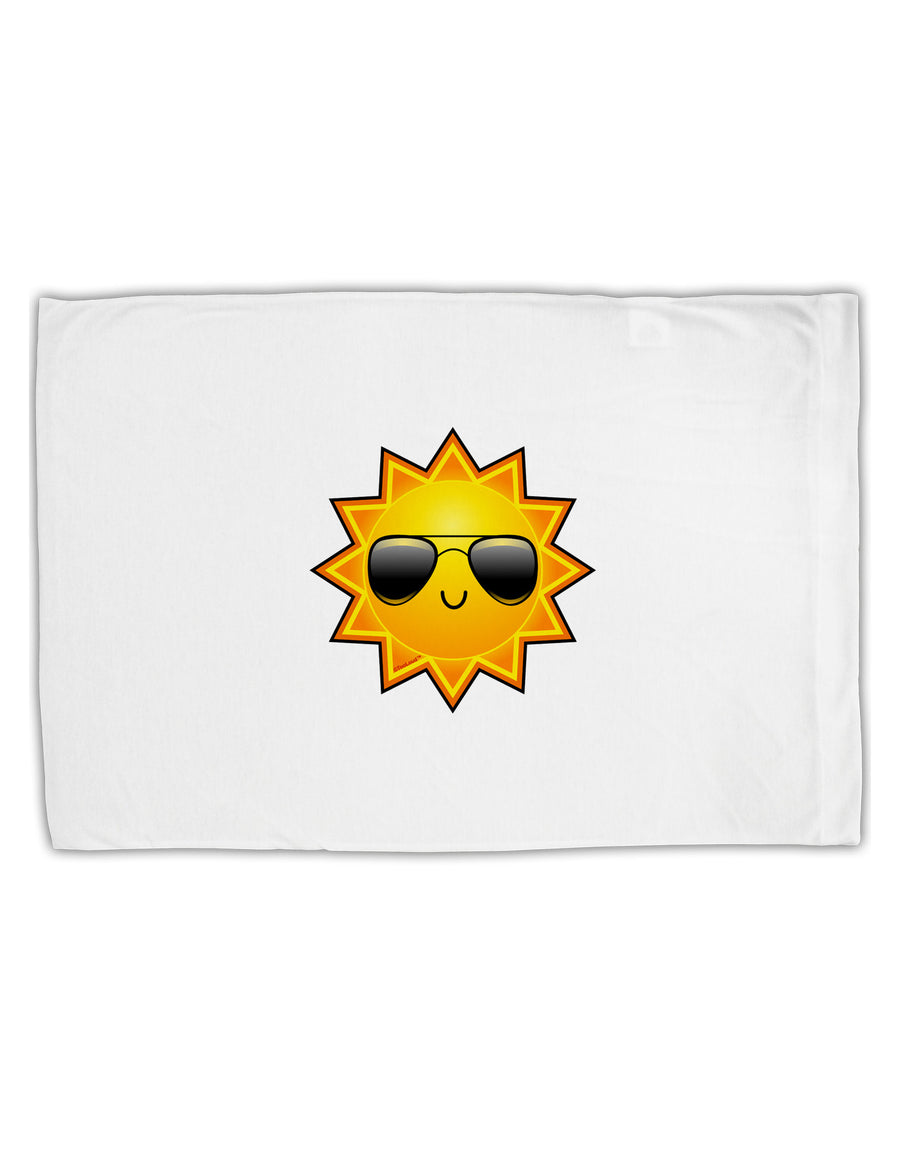 Sun With Sunglasses Standard Size Polyester Pillow Case by TooLoud-Pillow Case-TooLoud-White-Davson Sales