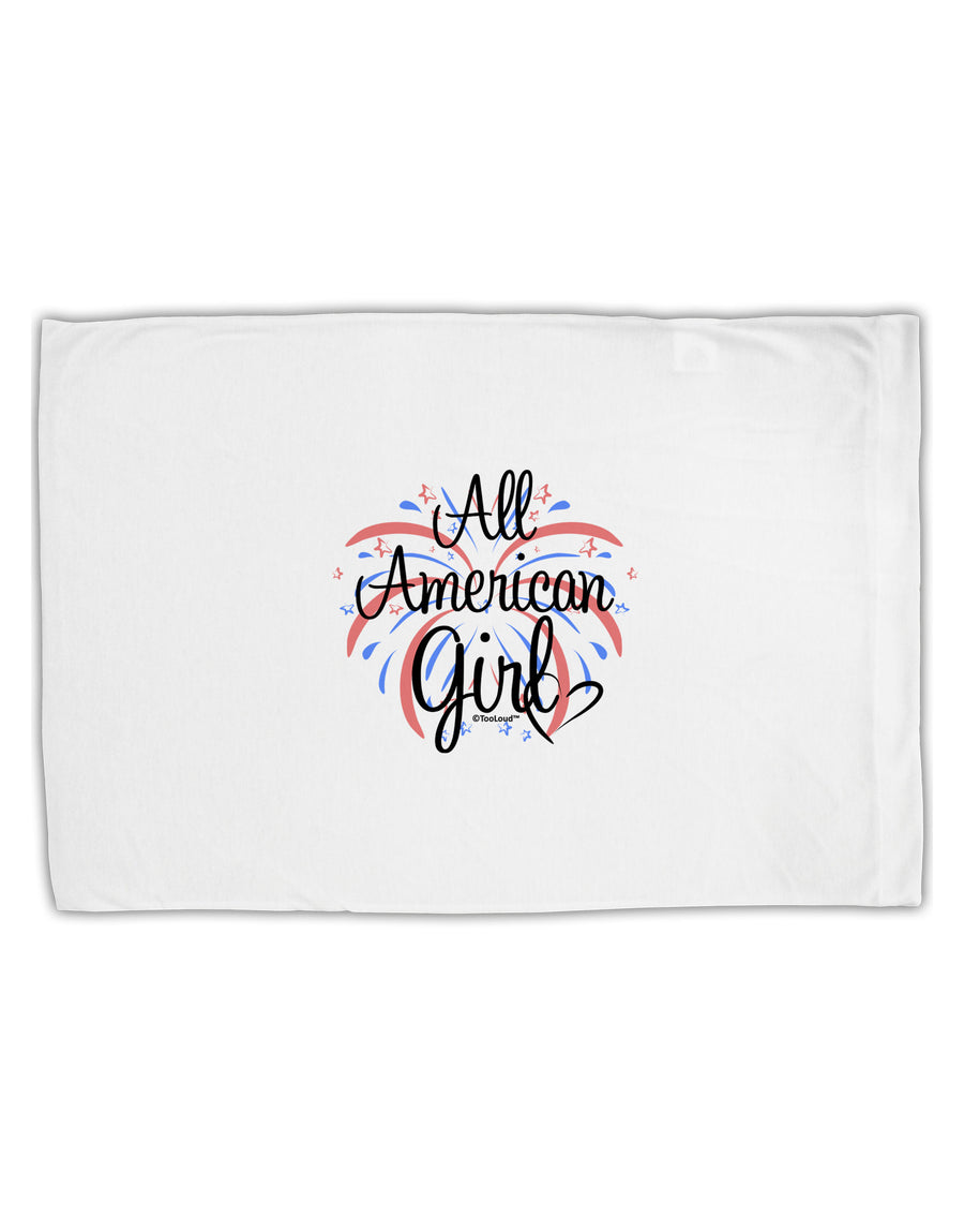 All American Girl - Fireworks and Heart Standard Size Polyester Pillow Case by TooLoud-Pillow Case-TooLoud-White-Davson Sales