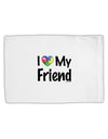 I Heart My Friend - Autism Awareness Standard Size Polyester Pillow Case by TooLoud-Pillow Case-TooLoud-White-Davson Sales