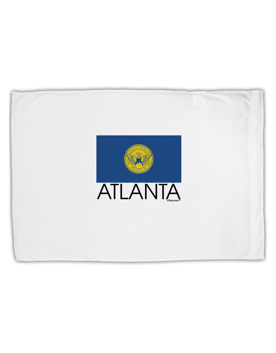 Atlanta Georgia Flag Text Standard Size Polyester Pillow Case by TooLoud-Pillow Case-TooLoud-White-Davson Sales