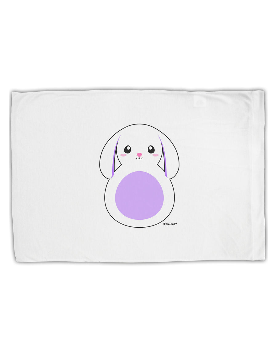 Cute Bunny with Floppy Ears - Purple Standard Size Polyester Pillow Case by TooLoud-Pillow Case-TooLoud-White-Davson Sales