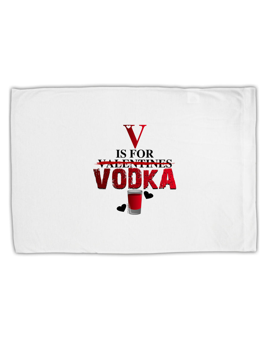 V Is For Vodka Standard Size Polyester Pillow Case-Pillow Case-TooLoud-White-Davson Sales