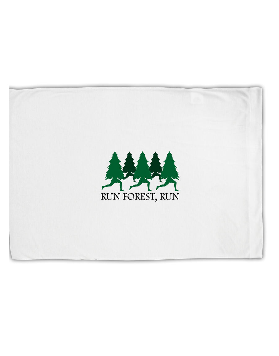 Run Forest Run Funny Standard Size Polyester Pillow Case by TooLoud-TooLoud-White-Davson Sales