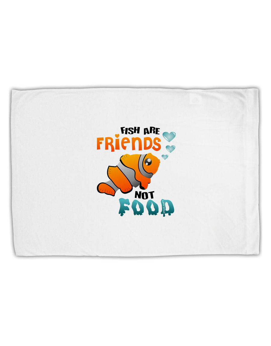 Fish Are Friends Not Food Standard Size Polyester Pillow Case-Pillow Case-TooLoud-White-Davson Sales