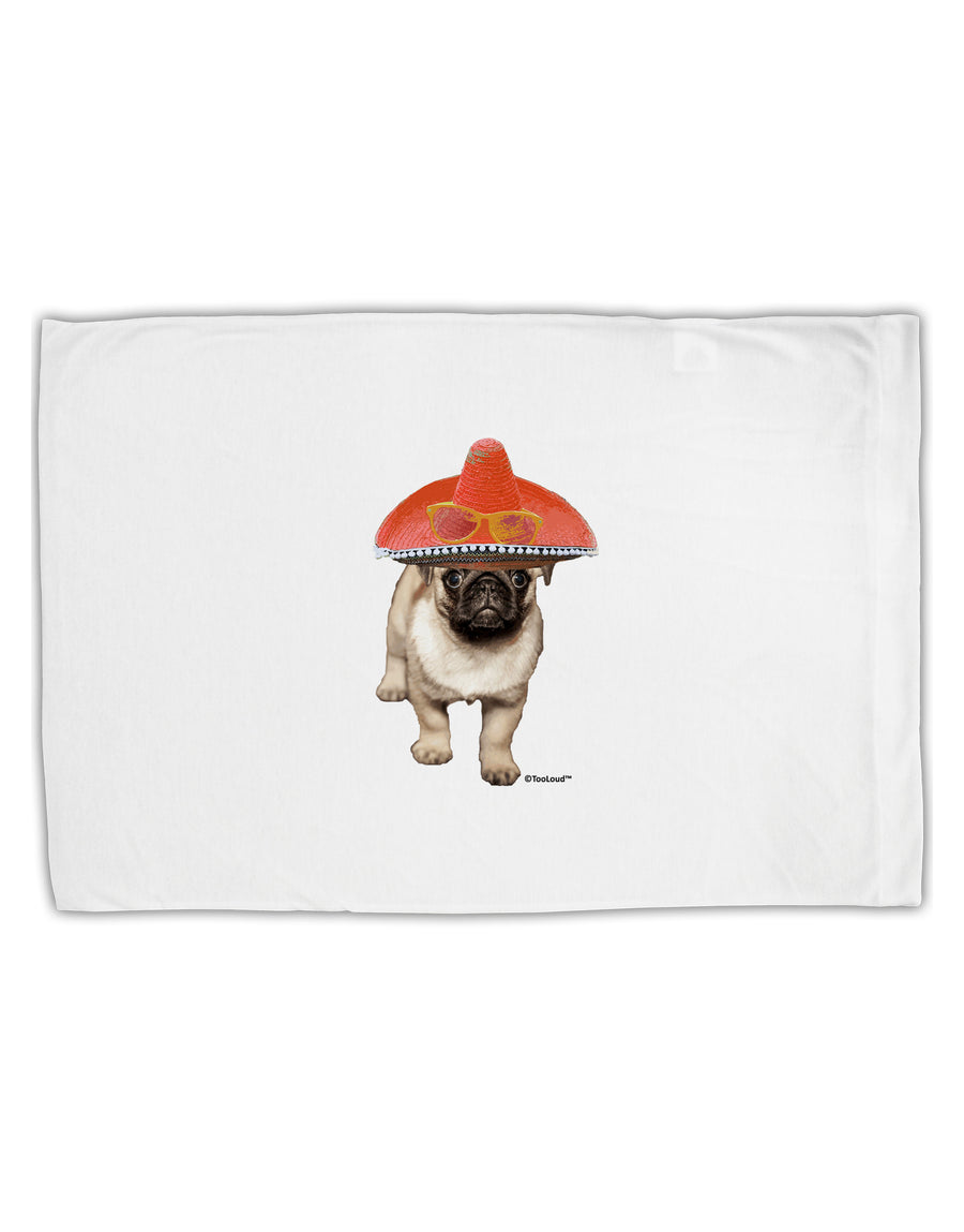 Pug Dog with Pink Sombrero Standard Size Polyester Pillow Case by TooLoud-Pillow Case-TooLoud-White-Davson Sales