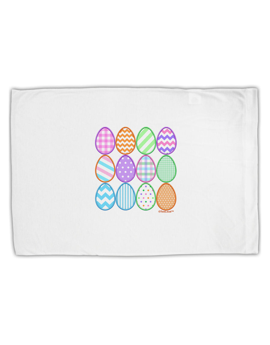 Cute Faux Applique Easter Eggs Standard Size Polyester Pillow Case-Pillow Case-TooLoud-White-Davson Sales