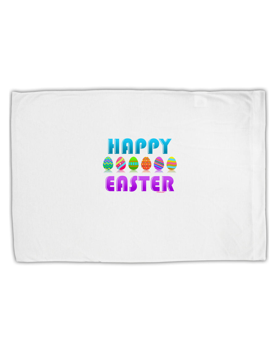 Happy Easter Decorated Eggs Standard Size Polyester Pillow Case-Pillow Case-TooLoud-White-Davson Sales