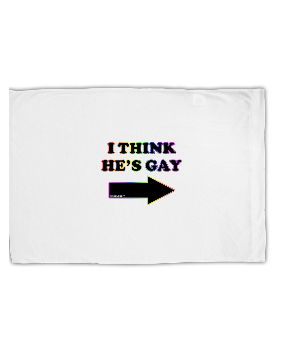 I Think He's Gay Right Standard Size Polyester Pillow Case by TooLoud-Pillow Case-TooLoud-White-Davson Sales