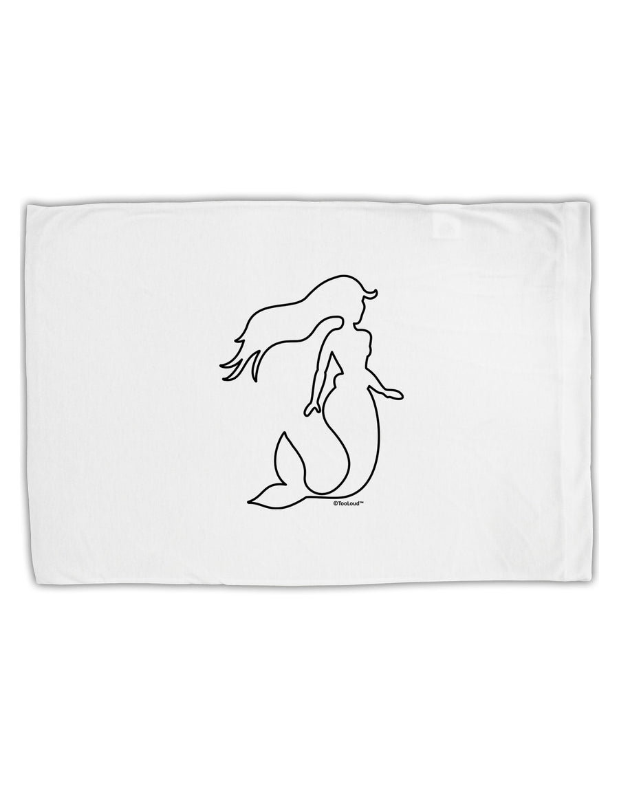 Mermaid Outline Standard Size Polyester Pillow Case-Pillow Case-TooLoud-White-Davson Sales