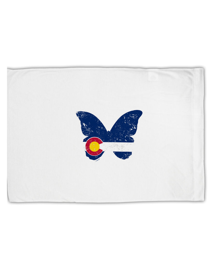 TooLoud Grunge Colorado Butterfly Flag Standard Size Polyester Pillow Case-Pillow Case-TooLoud-Davson Sales