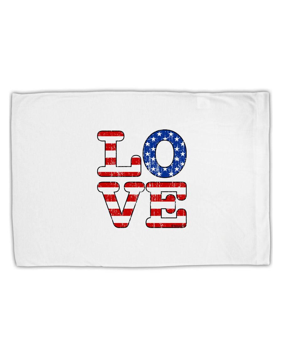 American Love Design - Distressed Standard Size Polyester Pillow Case by TooLoud-Pillow Case-TooLoud-White-Davson Sales