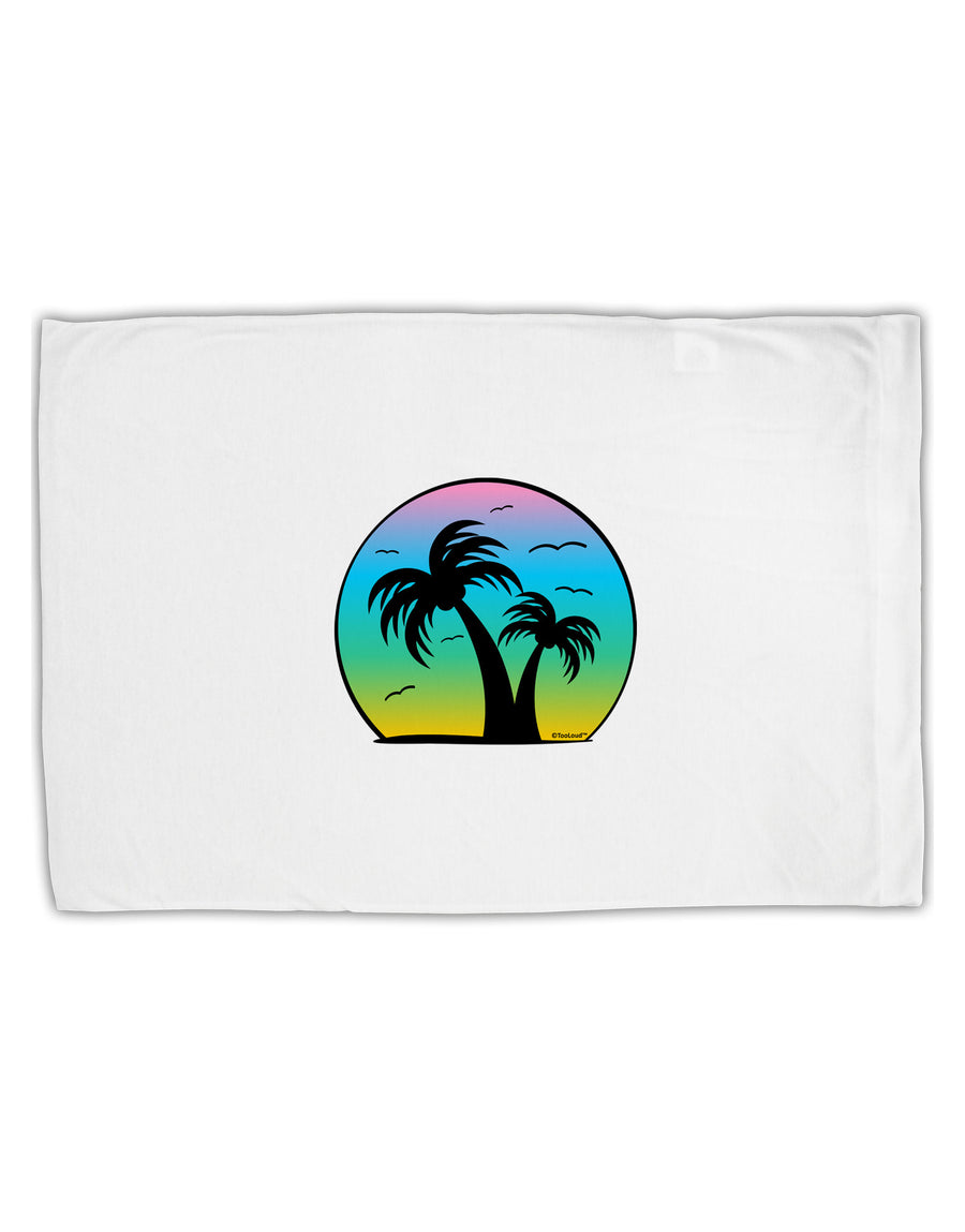 Palm Trees Silhouette - Beach Sunset Design Standard Size Polyester Pillow Case-Pillow Case-TooLoud-White-Davson Sales