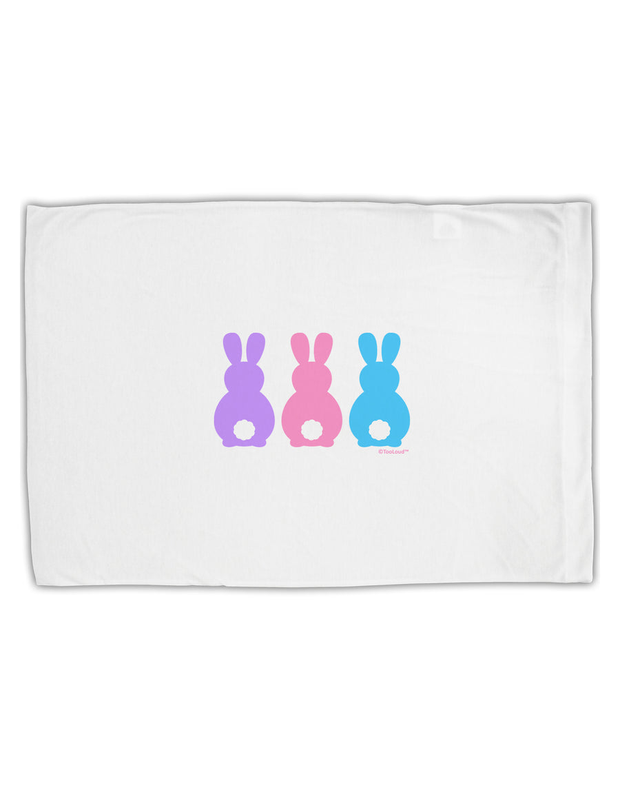 Three Easter Bunnies - Pastels Standard Size Polyester Pillow Case by TooLoud-Pillow Case-TooLoud-White-Davson Sales