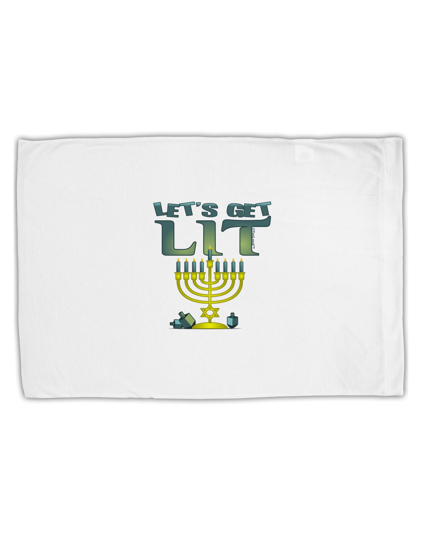Let's Get Lit Menorah Standard Size Polyester Pillow Case-Pillow Case-TooLoud-White-Davson Sales
