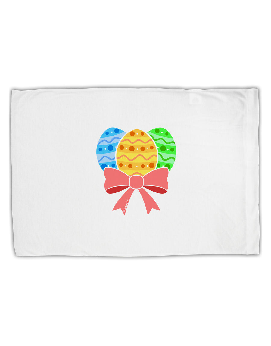 Easter Eggs With Bow Standard Size Polyester Pillow Case by TooLoud-Pillow Case-TooLoud-White-Davson Sales