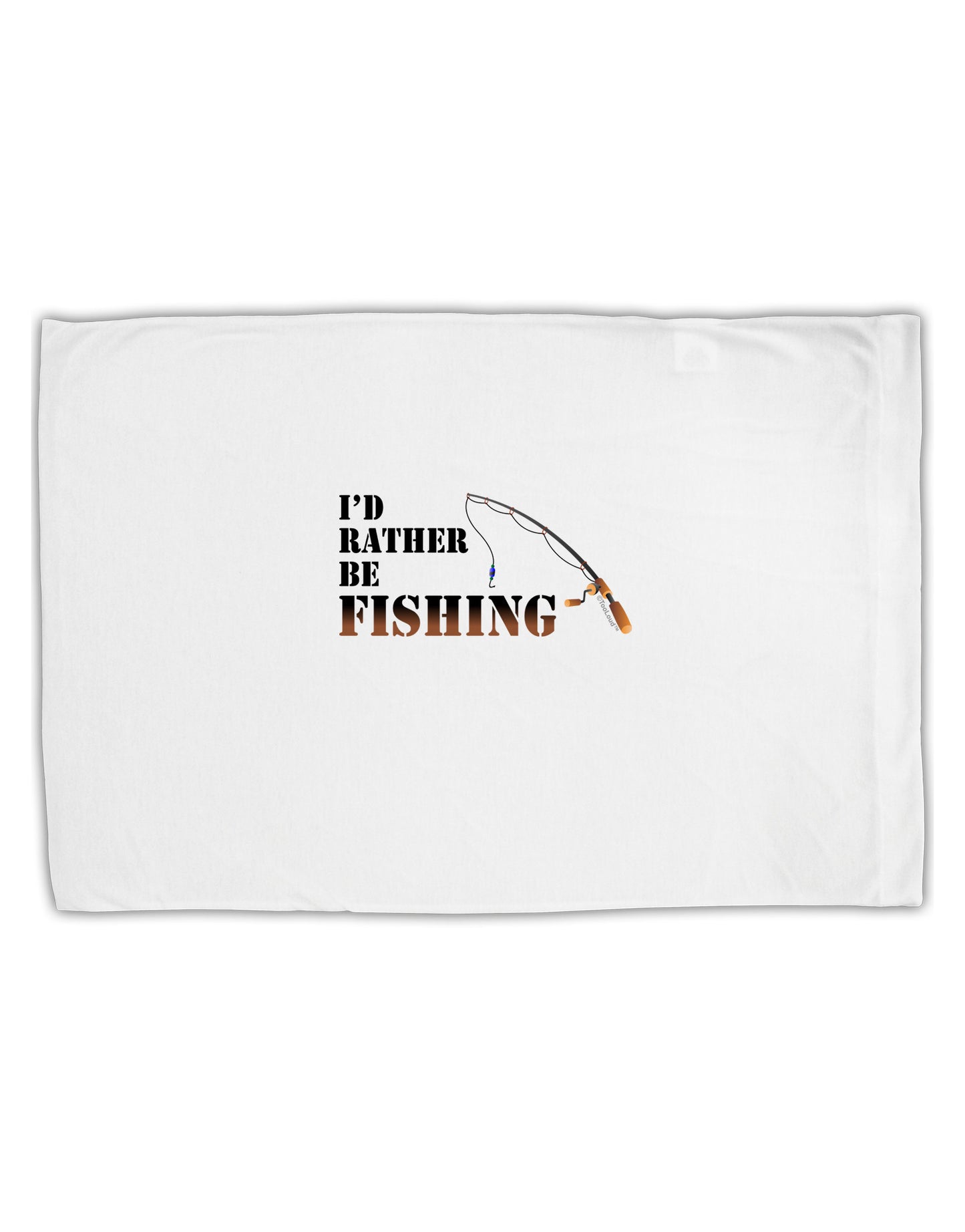 I'd Rather Be Fishing Standard Size Polyester Pillow Case-Pillow Case-TooLoud-White-Davson Sales