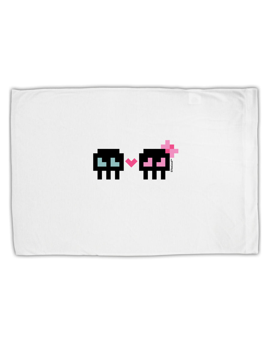 8-Bit Skull Love - Boy and Girl Standard Size Polyester Pillow Case-Pillow Case-TooLoud-White-Davson Sales