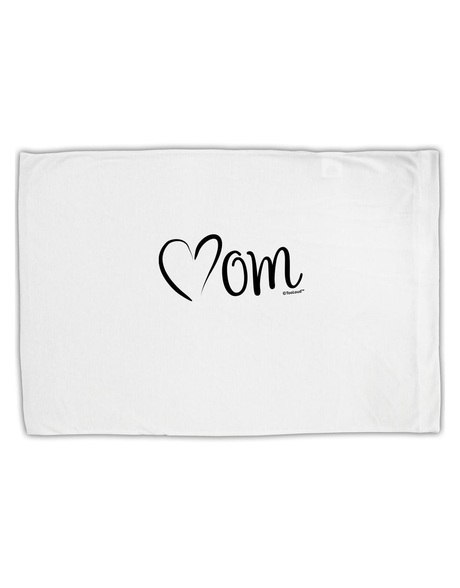 Mom with Brushed Heart Design Standard Size Polyester Pillow Case by TooLoud-Pillow Case-TooLoud-White-Davson Sales